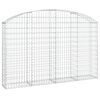 vidaXL Cesto gabi&atilde;o arqueado 200x30x120/140 cm ferro galvanizado