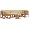 vidaXL Conjunto de Sof&aacute;s para Exterior 8 pcs Natural e Bege