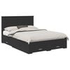 vidaXL Estrutura da Cama Preto 140 x 190 cm Derivados de Madeira