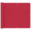 vidaXL Tela de Varanda 90 x 500 cm Tecido Oxford Retangular Borgonha