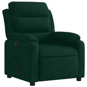 vidaXL Poltrona reclin&aacute;vel veludo verde-escuro