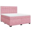 vidaXL Cama com molas/colch&atilde;o 180x200 cm veludo rosa