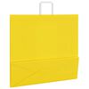 vidaXL Sacos de papel 50 unid com al&ccedil;as amarelo 54x15x49 cm