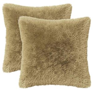 vidaXL Almofada HEERLEN 6 unid. Cinzento-claro Fleece PV