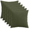 vidaXL Capa almofada 6 unid. HEERLEN Verde 30 x 30 cm cord&atilde;o