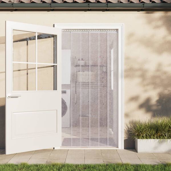 vidaXL Cortina de porta 200 mm x 1,6 mm 25 m PVC transparente