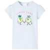 vidaXL T-shirt para crian&ccedil;a azul 140