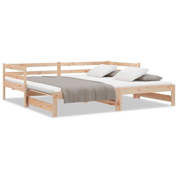vidaXL Estrutura sof&aacute;-cama de puxar sem colch&atilde;o 90x190 cm