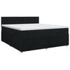 vidaXL Cama box spring com colch&atilde;o Preto 160 x 200 cm Tecido