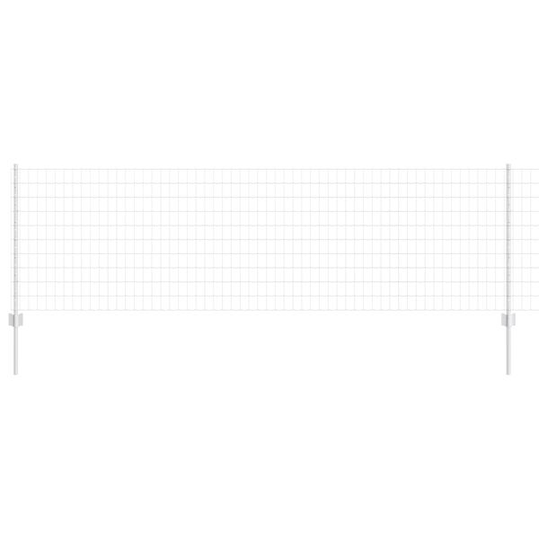 vidaXL Cerca com Poste Prateado 0,8 x 10 m A&ccedil;o