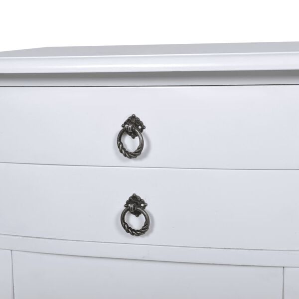 vidaXL Mesa de cabeceira com 2 gavetas branco