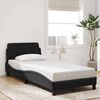 vidaXL Estrutura de cama com cabeceira Dover veludo 90x190 cm preto