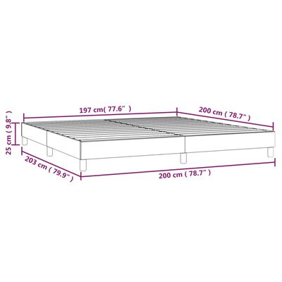 vidaXL Estrutura de cama com molas 200x200 cm tecido castanho-escuro