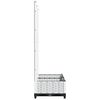 vidaXL Vaso/floreira de jardim c/ treli&ccedil;a 80x40x121,5 cm PP branco