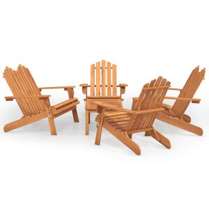 vidaXL 5 pcs conjunto lounge de jardim Adirondack ac&aacute;cia maci&ccedil;a