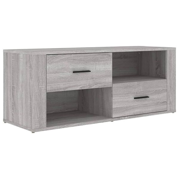 vidaXL Móvel de TV 100x35x40 cm derivados de madeira cinzento sonoma
