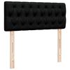 vidaXL Cama boxspring com colchão 120x190 cm tecido preto