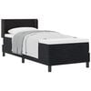 vidaXL Cama Box com cabeceira Manual Preto 200 x 80 cm Veludo