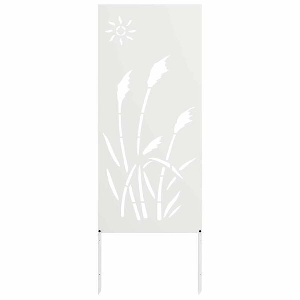 vidaXL Tela de Privacidade para Jardim Fretwork Branco 50 x 140 cm