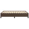vidaXL Estrutura de cama 140x200cm couro artificial castanho