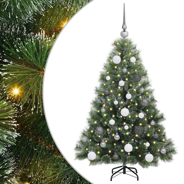 vidaXL &Aacute;rvore de Natal Artificial com 150 LEDs Verde 120 cm PE e PVC