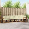 vidaXL Conjunto de Sof&aacute;s para Exterior 6 pcs Natural e Creme