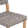 vidaXL Cadeira de jantar 2 pcs Cinza Kubu 46 x 55 x 84 cm Rattan Kubu