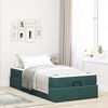 vidaXL Estrutura de cama com colch&atilde;o com colch&atilde;o 2 pcs Verde Veludo