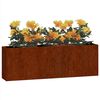 vidaXL Vasos/floreiras de parede 2 pcs a&ccedil;o corten cor enferrujado