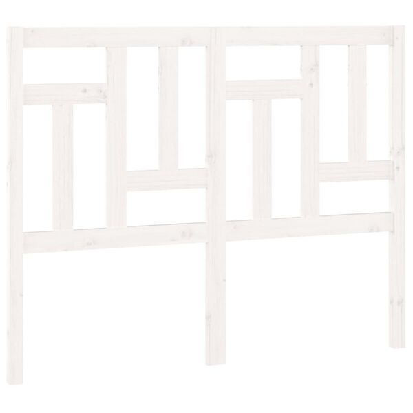vidaXL Cabeceira de cama 125,5x4x100 cm madeira de pinho maci&ccedil;a branco