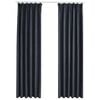 vidaXL Cortinas blackout com ganchos 2 pcs 140x245 cm antracite