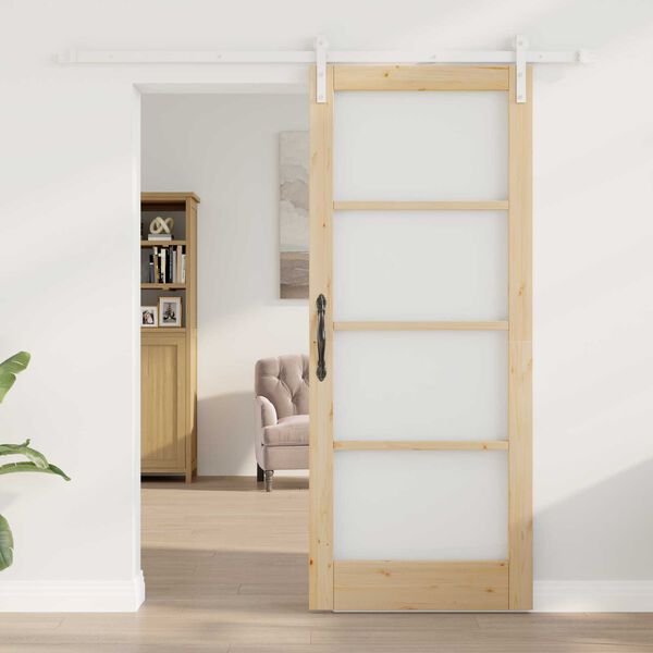 vidaXL Porta Deslizante ORKDAL Natural 83 x 202 cm
