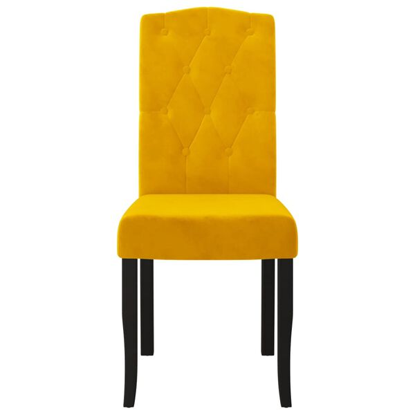 vidaXL Cadeiras de jantar 2 pcs veludo amarelo