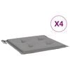 vidaXL Almofad&otilde;es p/ cadeiras de jardim 4 pcs tecido oxford cinza