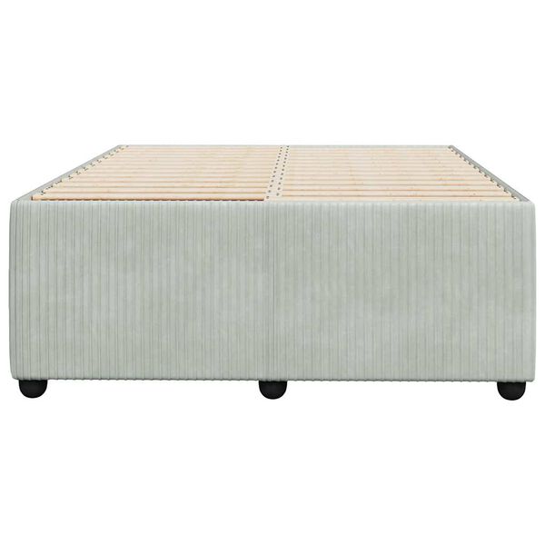 vidaXL Estrutura de cama sem colch&atilde;o 120x200 cm veludo cinzento-claro