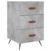 vidaXL Mesa de cabeceira 40x40x66 cm derivados madeira cinza cimento
