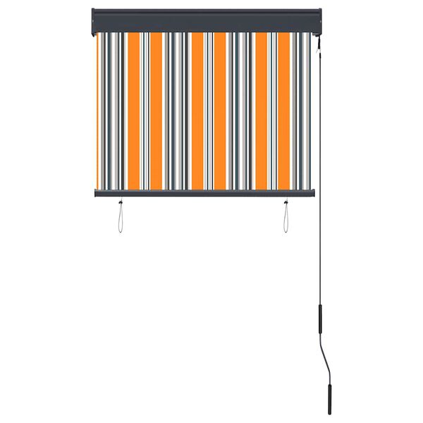 vidaXL Estore de rolo para exterior 80x250 cm amarelo e azul