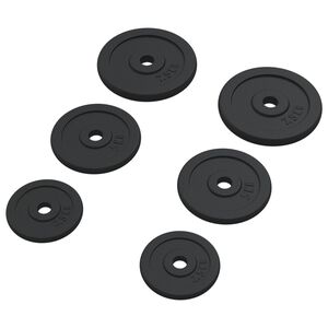 vidaXL Discos de muscula&ccedil;&atilde;o 6 pcs 30 kg ferro fundido
