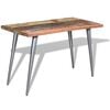 vidaXL Mesa de jantar madeira reciclada maci&ccedil;a 120x60x76 cm