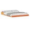 vidaXL Estrutura da Cama Marrom Cera 140 x 210 cm