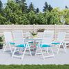 vidaXL Almofad&otilde;es p/ cadeira 6 pcs 40x40x3 cm tecido turquesa
