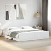 vidaXL Estrutura de cama c/ gavetas 180x200cm derivados madeira branco