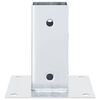vidaXL Bases de poste quadradas 12 pcs prata 71x71 mm aço galvanizado