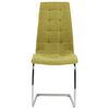 vidaXL Cadeiras de jantar cantilever 4 pcs tecido verde