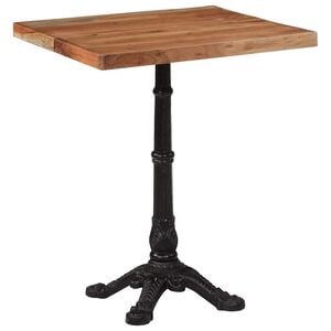 vidaXL Mesa de bistr&ocirc; 60x60x76 cm madeira de ac&aacute;cia maci&ccedil;a