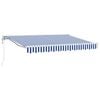 vidaXL Toldo Retr&aacute;til El&eacute;trico Azul e Branco 3,5 x 2,5 m