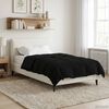 vidaXL Duvet de Ano Inteiro Colchonete Preto 155 x 200 cm Microfibra