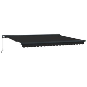 Toldo retr&aacute;til Antracite e Cinza 400 &times; 300 cm Lona e Alum&iacute;nio
