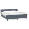 vidaXL Cama com molas/colch&otilde;es 180x220 cm veludo cinzento-escuro