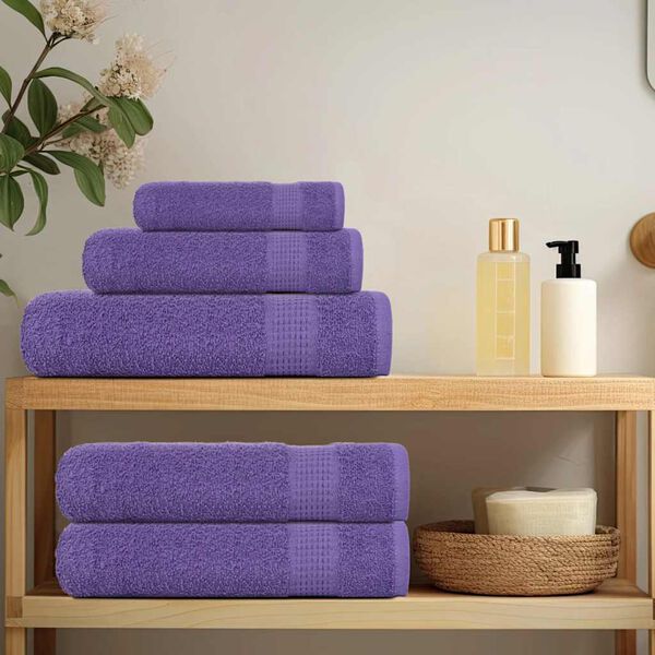 vidaXL Toalhas de banho FROGN 4 pcs 100x150 cm 360 g/m&sup2; roxo